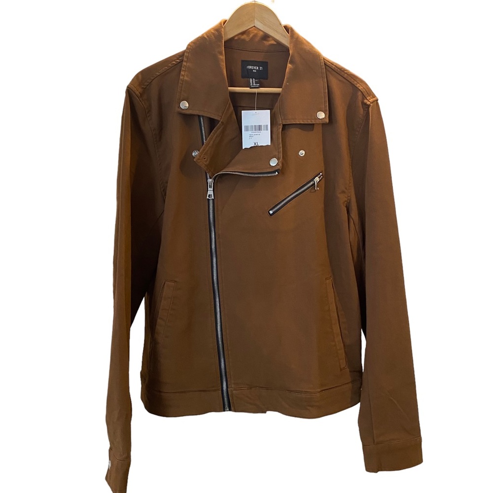 Forever 21 Mens Brown casual jacket. Mid length. NWT. Size XL